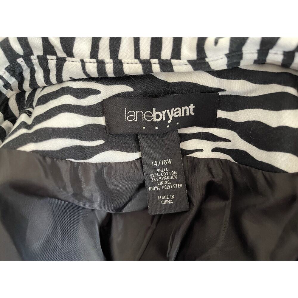 Lane Bryant Trench Coat Women’s 14/16W Plus Lightweight Zebra Print Pattern Work - Picture 8 of 9